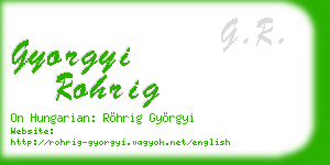 gyorgyi rohrig business card